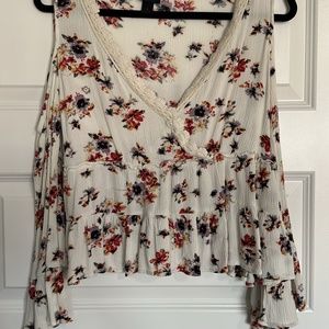 Cold shoulder boho blouse